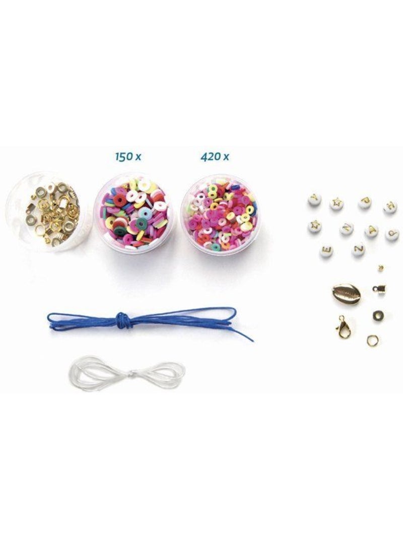Atelier de bijoux - SYCOMORE - Bracelets perles Heishi - Dès 7 ans Blanc - Kiabi