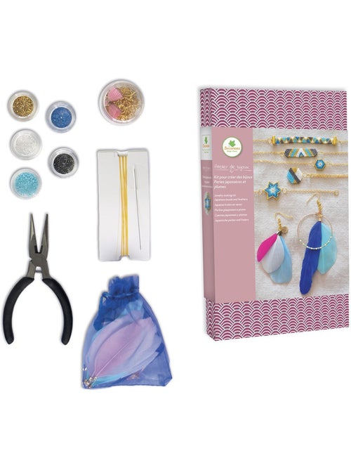 Atelier de bijoux - sycomore - perles japonaises et plumes - dès 12 ans - Kiabi