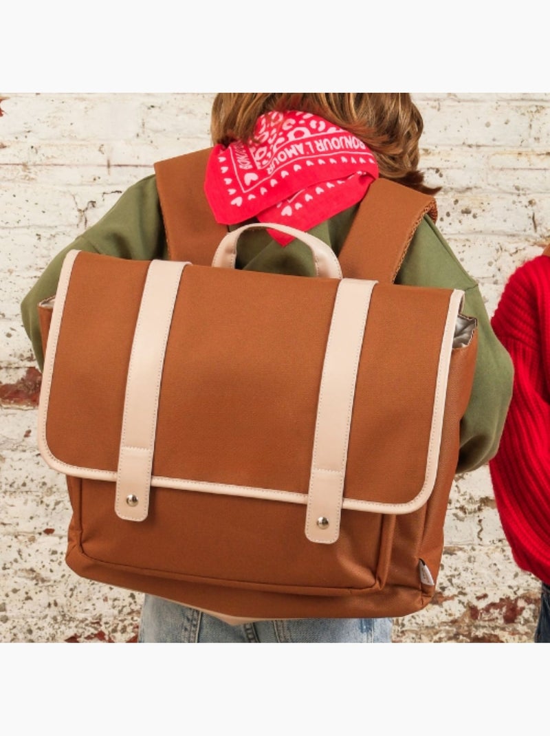 Atelier Wagram - Cartable A4 primaire Marron - Kiabi