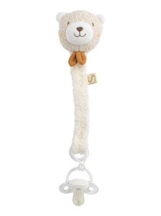 Attache -tétine en coton bio et bouclette -