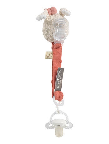 Attache -tétine en coton bio et bouclette - SAUTHON