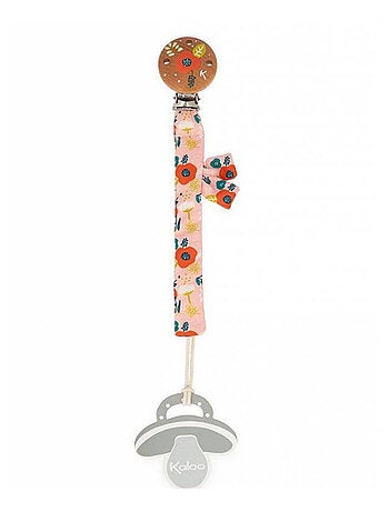 Attache-sucette coquelicot K'doux