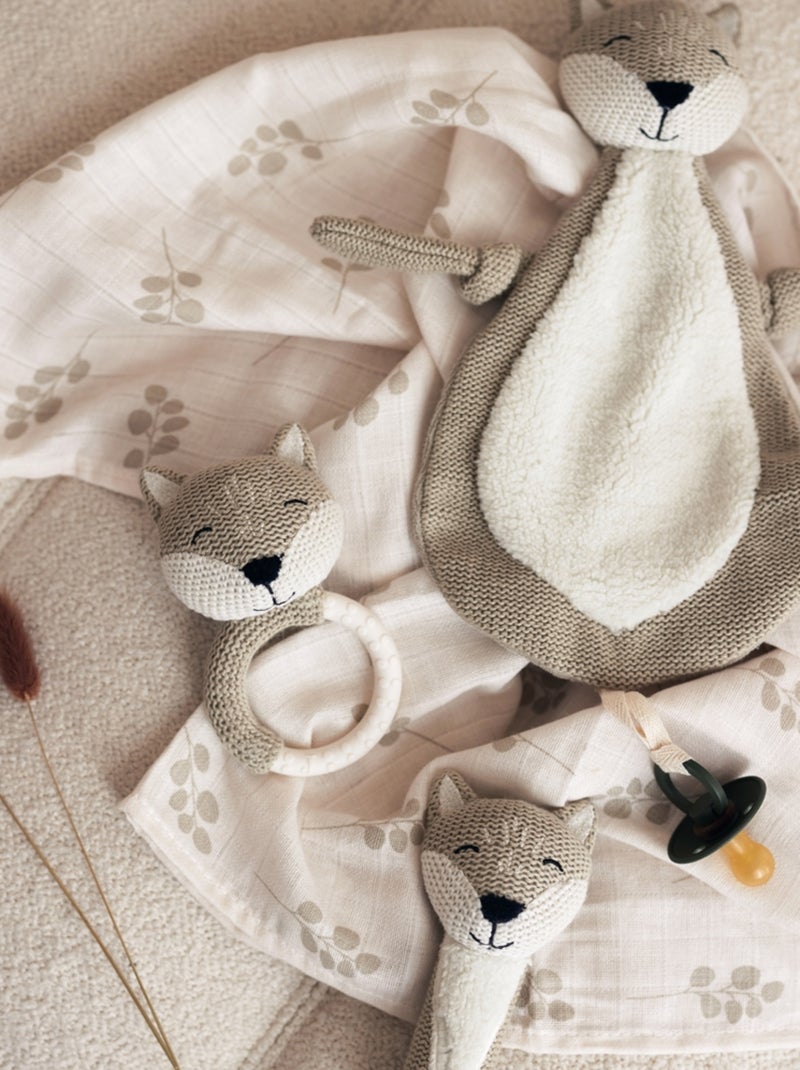 Attache sucette en coton Blanc Vert - Kiabi