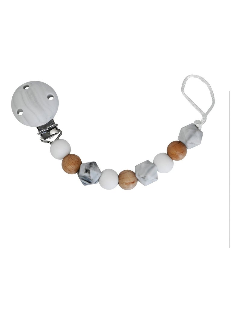 Attache sucette Marbre Blanc - Kiabi