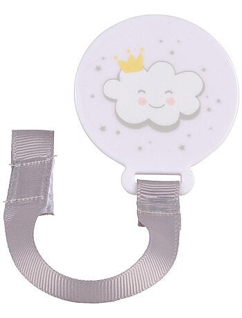 Attache sucette nuage avec fixation par clip