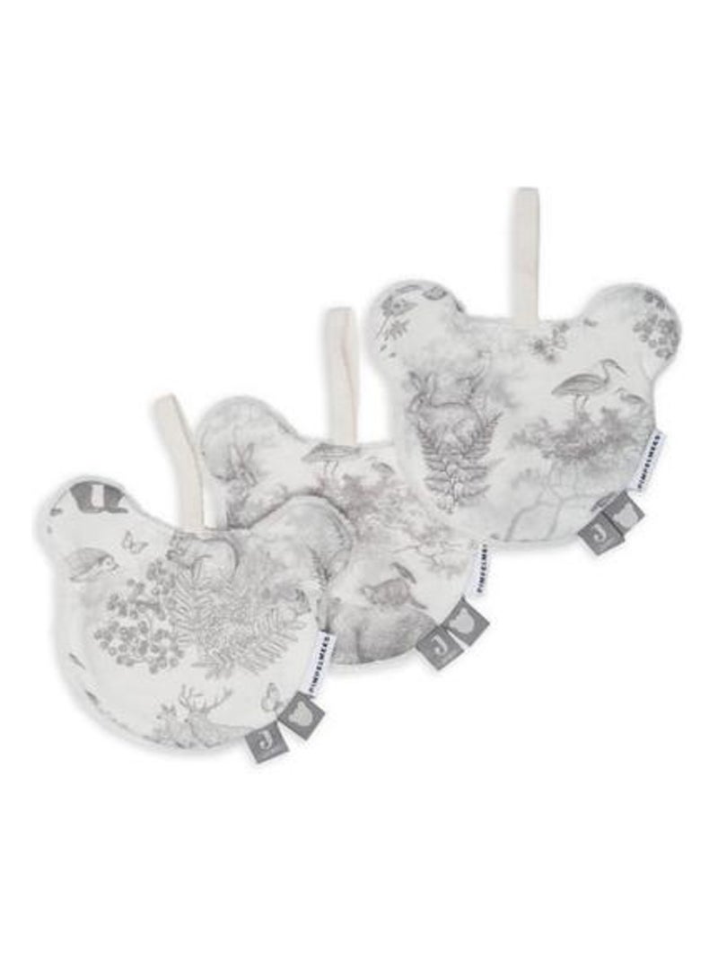 Attache sucette Pimpelmees Animaux Forêt en coton Jollein Gris - Kiabi