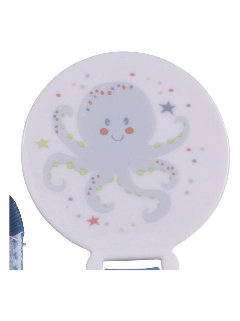 Attache sucette poulpe avec fixation par clip Blanc - Kiabi