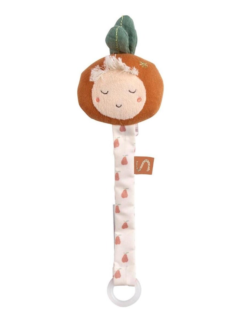 Attache-tétine bébé en coton - Orange - Kiabi
