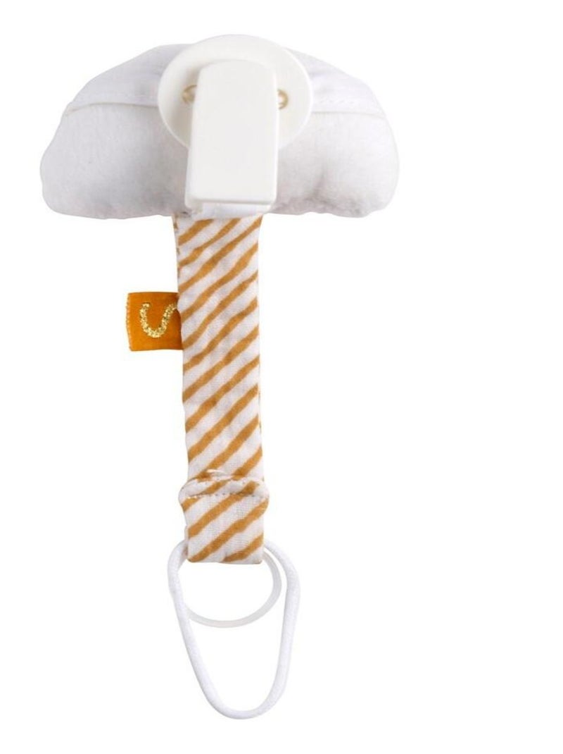 Attache-tétine bébé en velours blanc Arc en ciel - SAUTHON Blanc - Kiabi