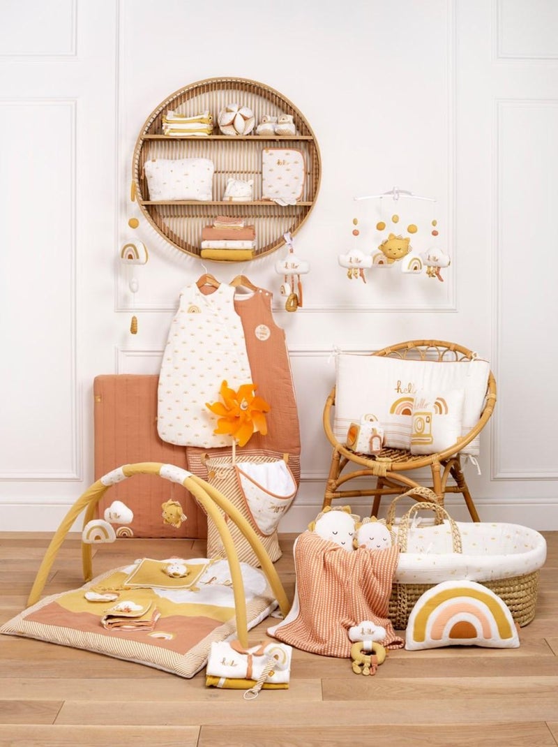 Attache-tétine bébé en velours blanc Arc en ciel - SAUTHON Blanc - Kiabi