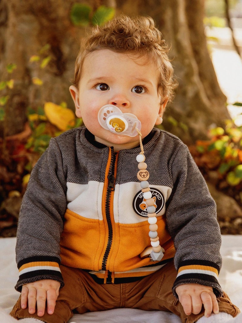 Attache tétine bois et silicone 'Koala' Gris - Kiabi