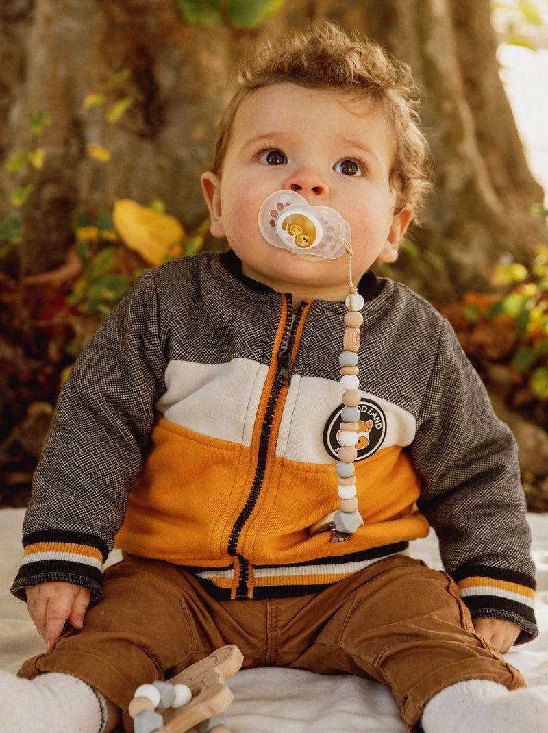 Attache tétine bois et silicone 'Koala' Gris - Kiabi