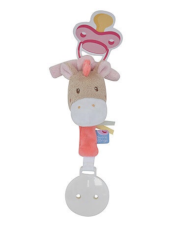 ATTACHE TETINE CHEVAL ROSE