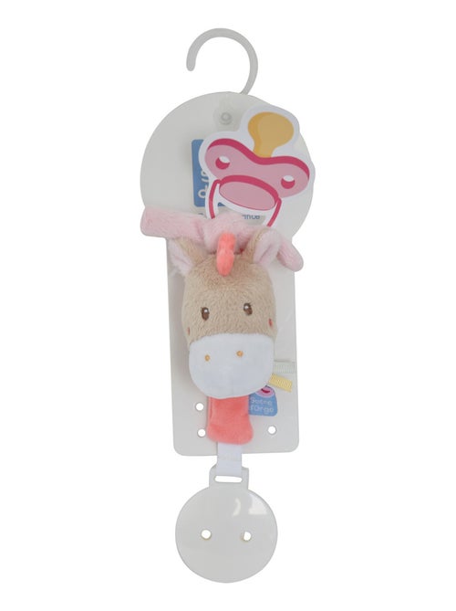 ATTACHE TETINE CHEVAL ROSE - Kiabi