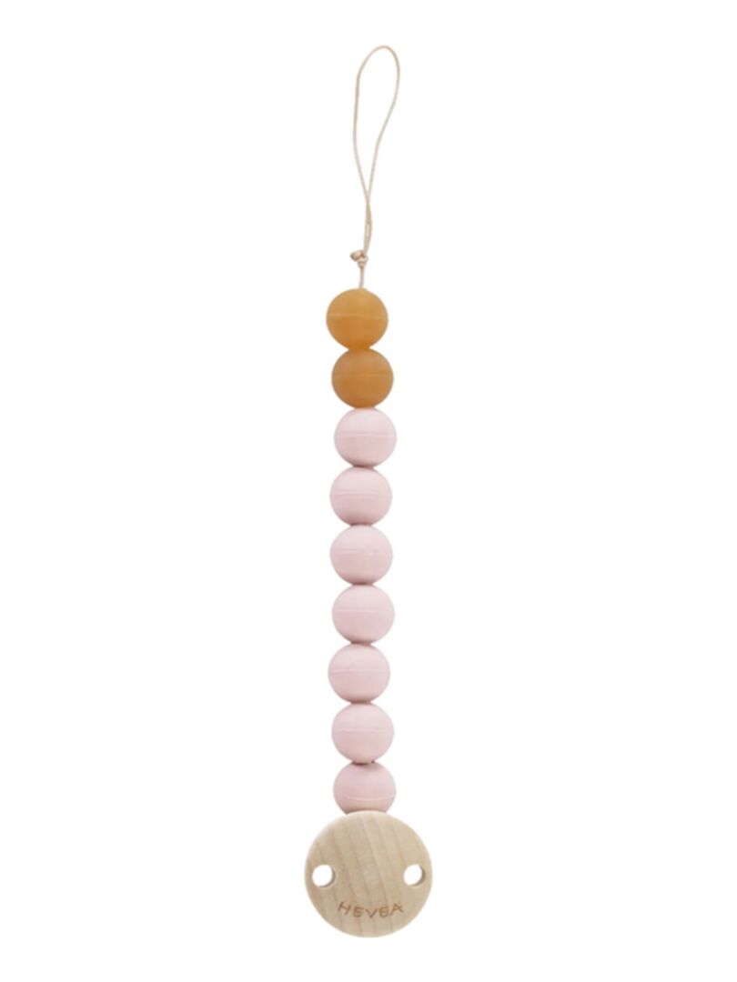 Attache tétine en caoutchouc 100% naturel Powder Pink - Rose - Kiabi - nu€