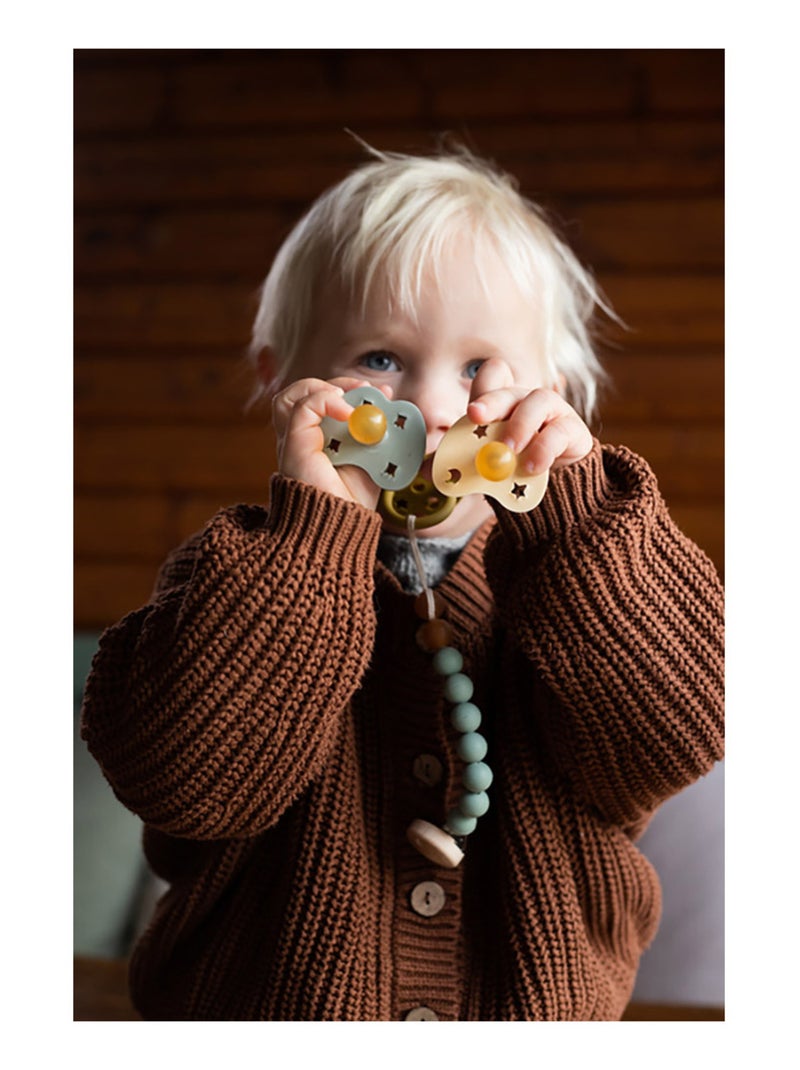 Attache tétine en caoutchouc 100% naturel Sandy Nude Multicolore - Kiabi
