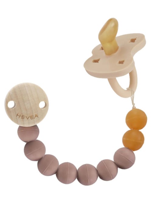 Attache tétine en caoutchouc 100% naturel Tan Beige - Kiabi Attache tétine en caoutchouc 100% naturel Tan Beige - Kiabi