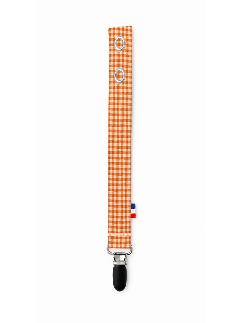 Attache Tétine en Coton Bio Orange - Kiabi