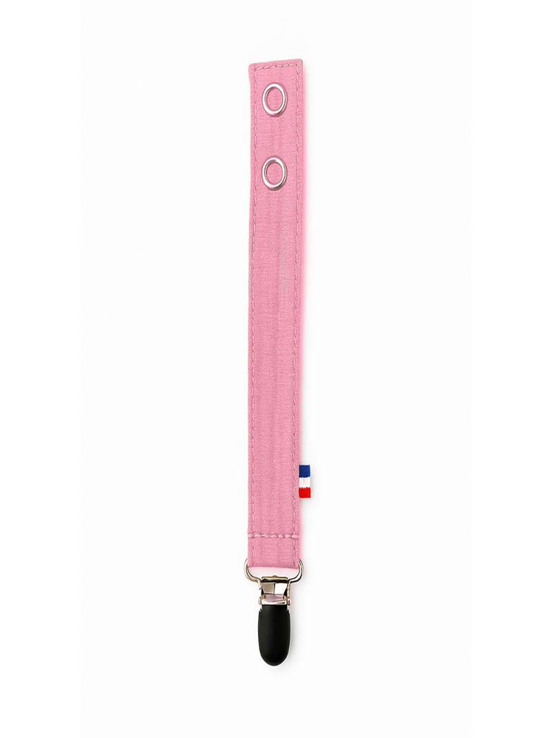 Attache Tétine en Coton Bio Rose - Kiabi