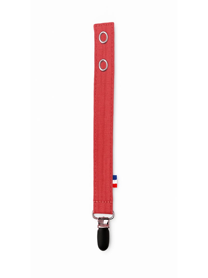 Attache Tétine en Coton Bio Rouge - Kiabi