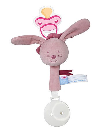 ATTACHE TETINE LAPIN ROSE