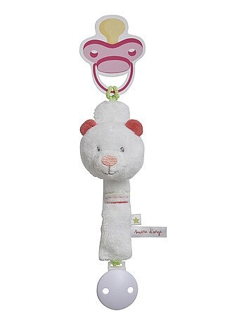 ATTACHE TETINE OURSON BLANC