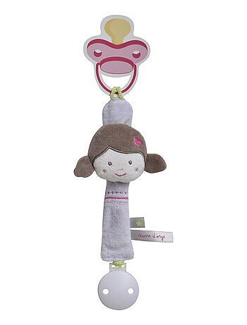 ATTACHE TETINE PETITE FILLE GRISE