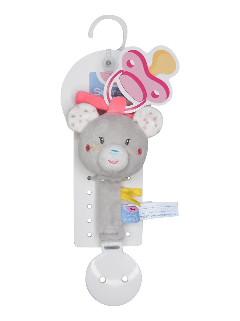ATTACHE TETINE SOURIS Rose - Kiabi