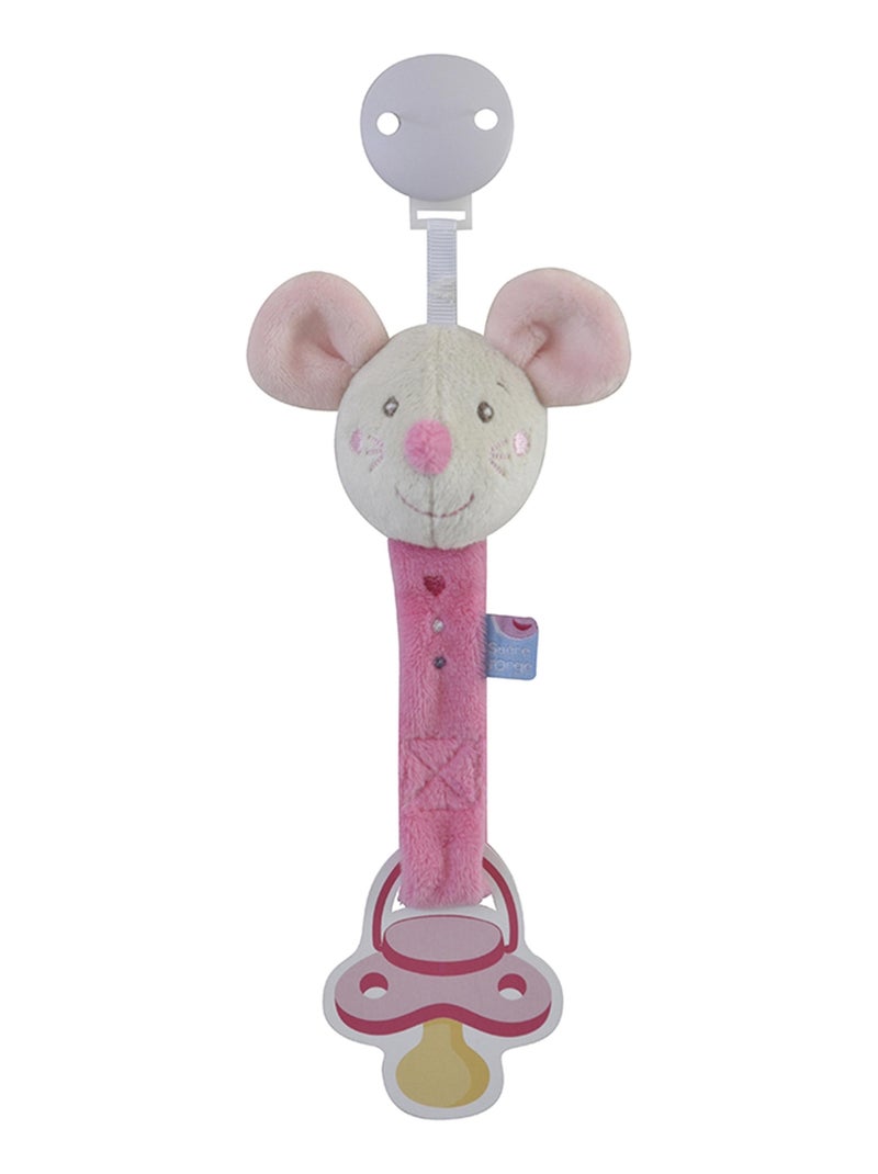 ATTACHE TETINE SOURIS Rose - Kiabi