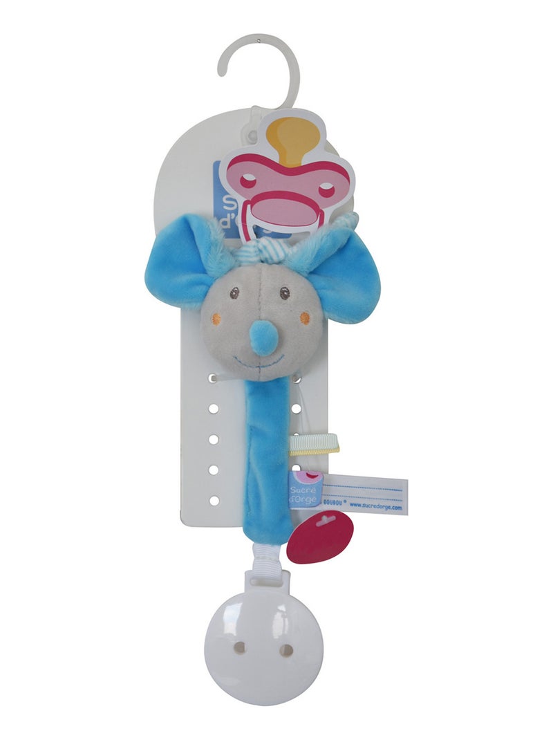 ATTACHE TETINE SOURIS VELOURS DOUX Bleu - Kiabi