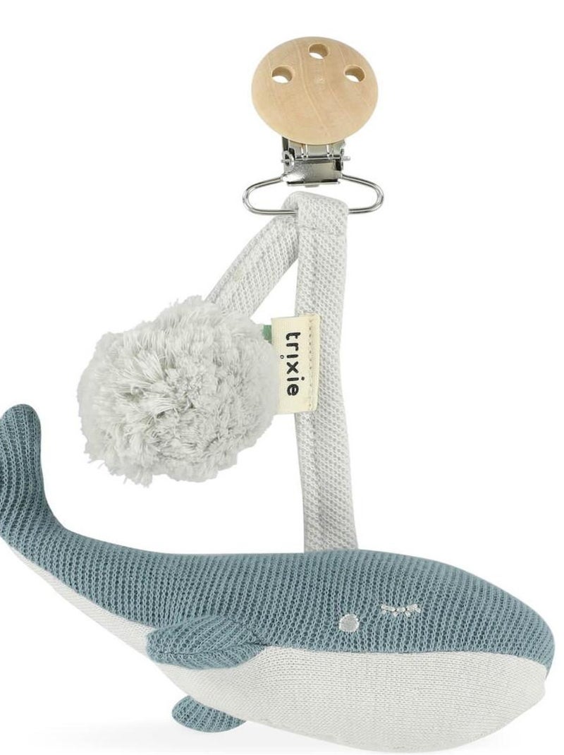 Attache tétine tricot WHALE Bleu - Kiabi
