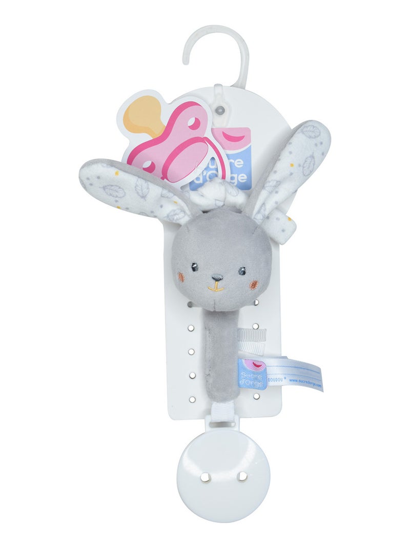 ATTACHE TETINE VELOURS LAPIN Gris - Kiabi