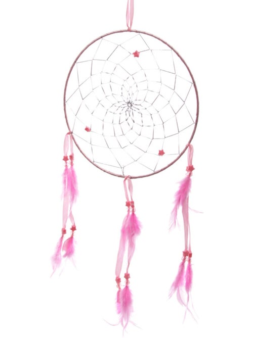Attrape Rêves Coloré Plumes & Etoiles rose - Kiabi