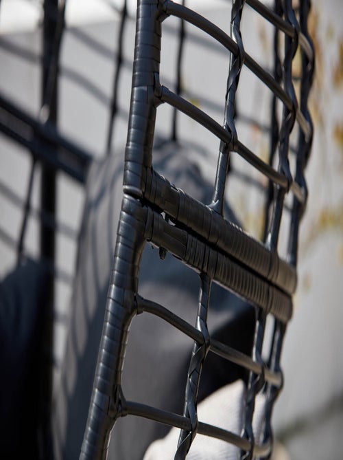 AUROA Fauteuil suspendu en résine tressée noir - Kiabi