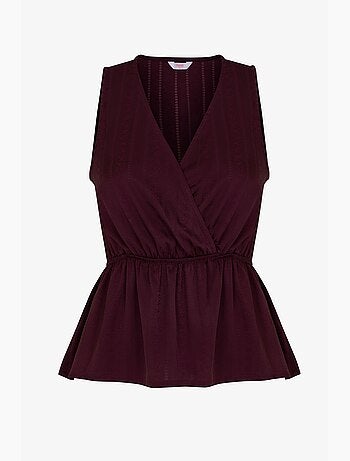 Aurora dark haut de pyjama en satin fleuri penti