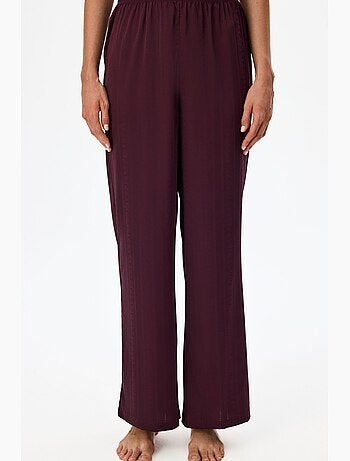 Aurora pantalon de pyjama satiné fleuri penti