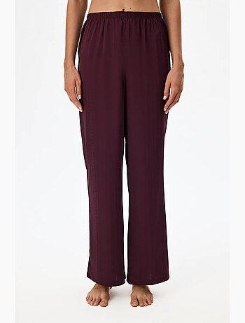 Aurora pantalon de pyjama satiné fleuri penti