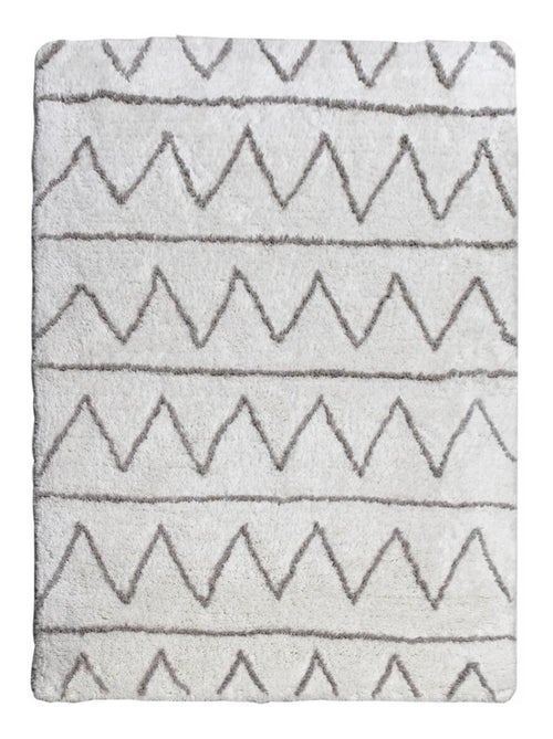 Authentique tapis berbère fait à la main en coton BIO BERBERE - Kiabi