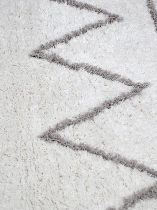 Authentique tapis berbère fait à la main en coton BIO BERBERE - Kiabi
