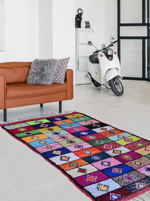 Authentique tapis berbère fait à la main en coton BOUCHAROUETTE AC - Kiabi Authentique tapis berbère fait à la main en coton BOUCHAROUETTE AC - Kiabi