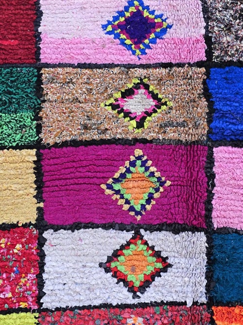 Authentique tapis berbère fait à la main en coton BOUCHAROUETTE AC - Kiabi Authentique tapis berbère fait à la main en coton BOUCHAROUETTE AC - Kiabi