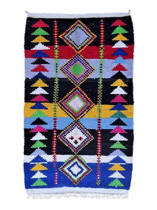 Authentique tapis berbère fait à la main en coton BOUCHAROUETTE AG - Kiabi Authentique tapis berbère fait à la main en coton BOUCHAROUETTE AG - Kiabi