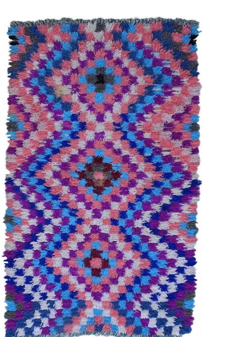 Authentique tapis berbère fait à la main en coton BOUCHAROUETTE AM - Kiabi