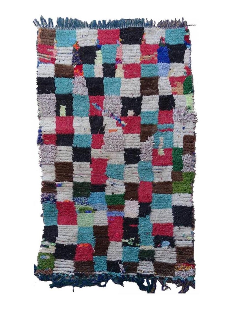 Authentique tapis berbère fait main en laine ZEMERI Multicolore - Kiabi