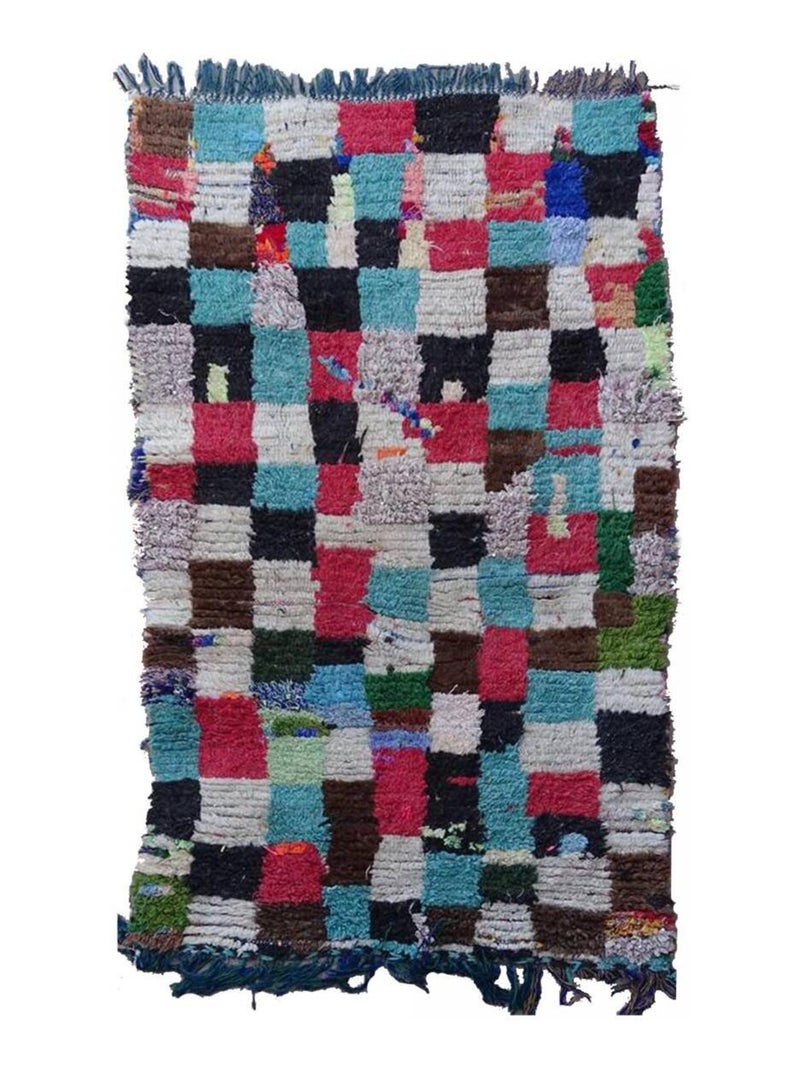 Authentique tapis berbère fait main en laine ZEMERI Multicolore - Kiabi