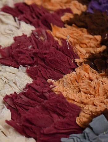 Authentique tapis berbère fait main en tissu recyclé BOUCHAROUETTE 60