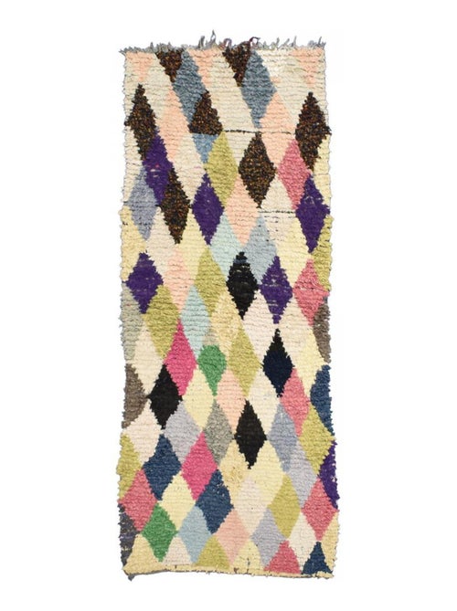 Authentique tapis berbère fait main en tissu recyclé BOUCHAROUETTE 61 - Kiabi Authentique tapis berbère fait main en tissu recyclé BOUCHAROUETTE 61 - Kiabi