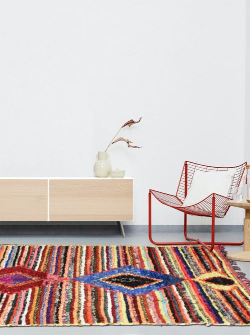 Authentique tapis berbère fait main en tissu recyclé ERFOUD 11 - Kiabi