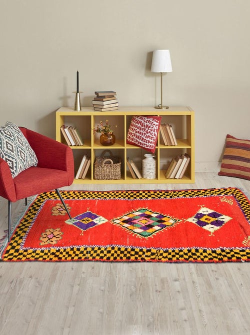 Authentique tapis berbère fait main en tissu recyclé ERFOUD 12 - Kiabi