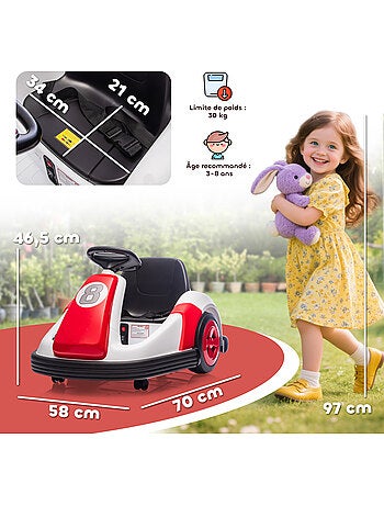 Auto-tamponneuse enfant rotation 360° effets sonores lumineux